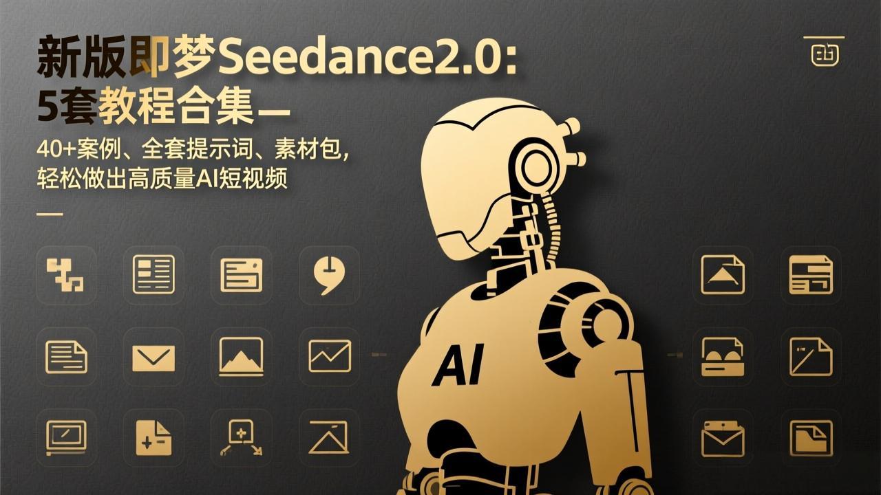 图片[1]-（17398期）新版即梦Seedance2.0：5套教程合集，40+案例、全套提示词、素材包，轻松做出高质量AI短视频_生财有道创业项目网-生财有道