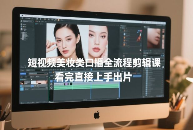 短视频美妆类口播全流程剪辑课，看完直接上手出片——生财有道创业项目网
