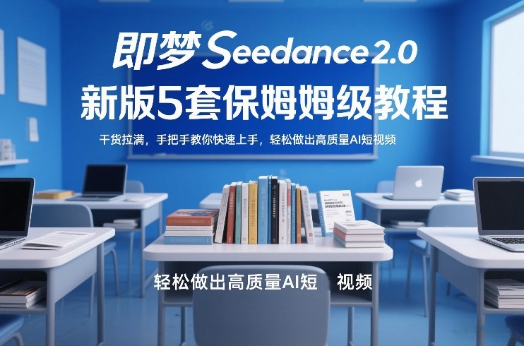 图片[1]-即梦Seedance2.0新版5套保姆级教程，干货拉满，手把手教你快速上手，轻松做出高质量AI短视频——生财有道创业项目网-生财有道