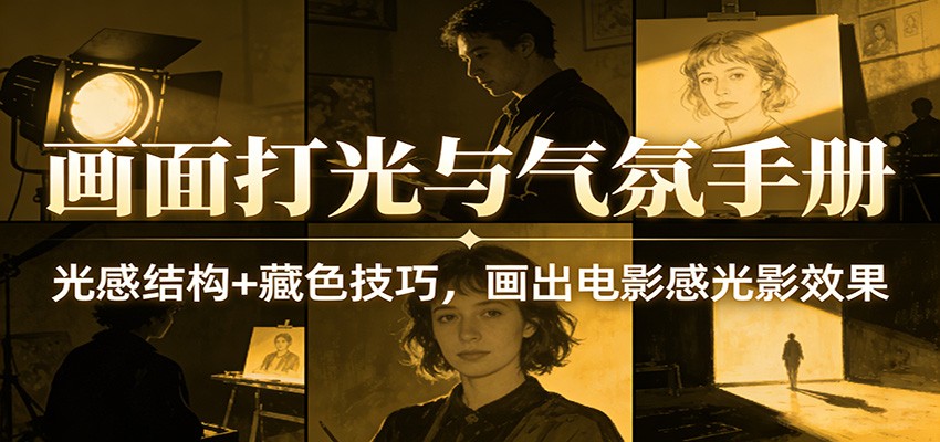 图片[1]-画面打光与气氛手册：光感结构+藏色技巧，画出电影感光影效果_生财有道创业网-生财有道