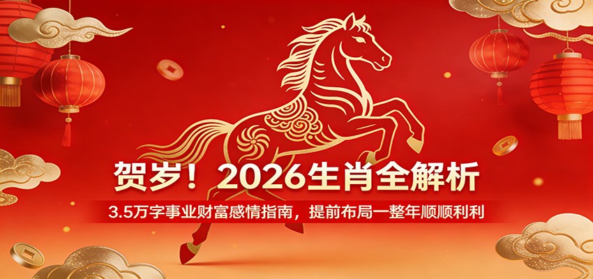 图片[1]-贺岁！2026生肖全解析，3.5万字事业财富感情指南，提前布局一整年顺顺利利_生财有道创业网-生财有道
