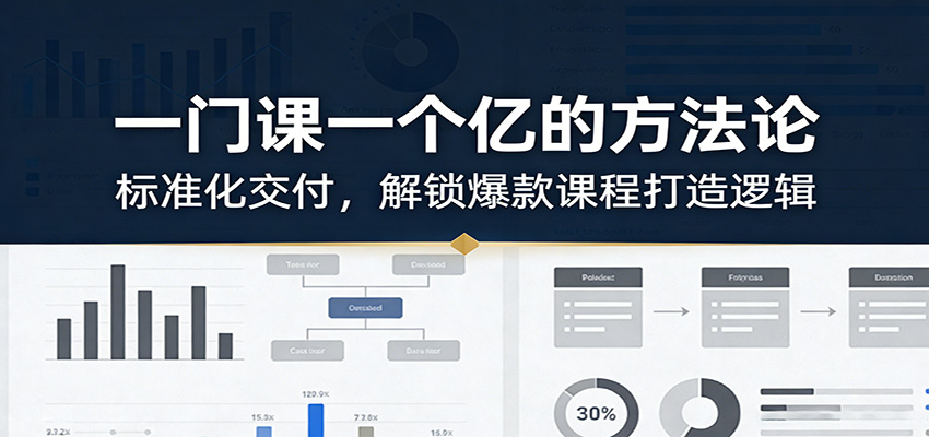 图片[1]-一门课一个亿的方法论：标准化交付，解锁爆款课程打造逻辑_生财有道创业网-生财有道