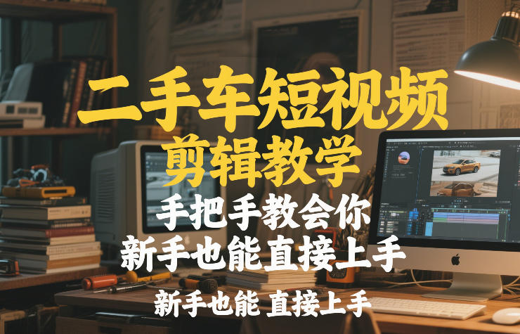 图片[1]-二手车短视频剪辑教学，手把手教会你，新手也能直接上手——生财有道创业项目网-生财有道
