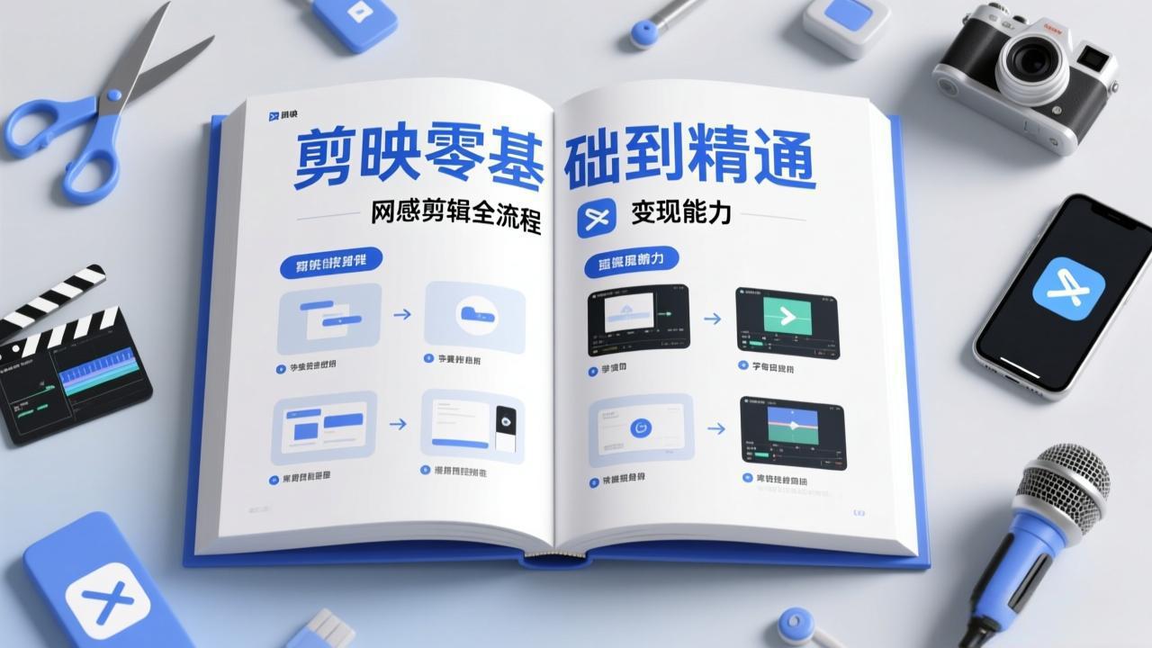 图片[1]-（17473期）剪映零基础也能快速上手，从入门到精通掌握网感剪辑全流程，掌握能直接变现的剪辑能力_生财有道创业项目网-生财有道