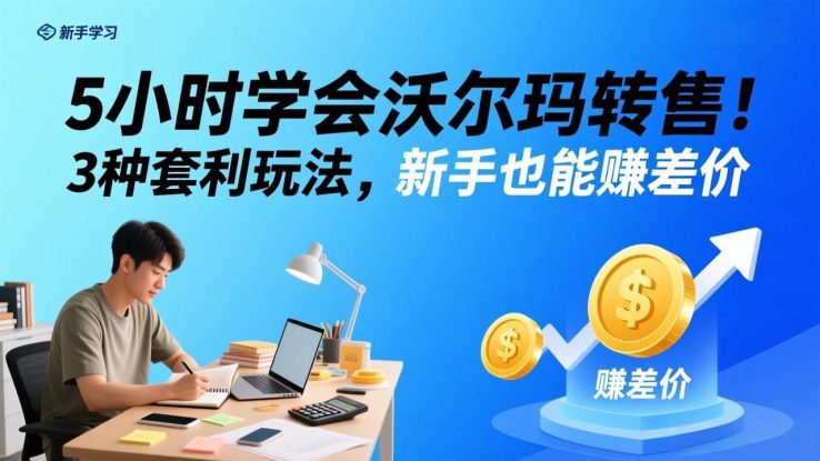 （17479期）5小时学会沃尔玛转售！3 种套利玩法，新手也能赚差价_生财有道创业项目网