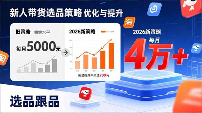 （17480期）新人带货别瞎选品！这套2026全新选品跟品策略，让我的佣金从0做到每月4万+_生财有道创业项目网