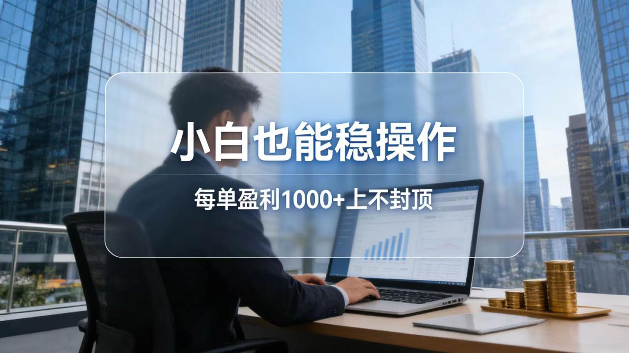 图片[1]-（17508期）2026新项目，小白也能稳操作，每单盈利1000+上不封顶_生财有道创业项目网-生财有道