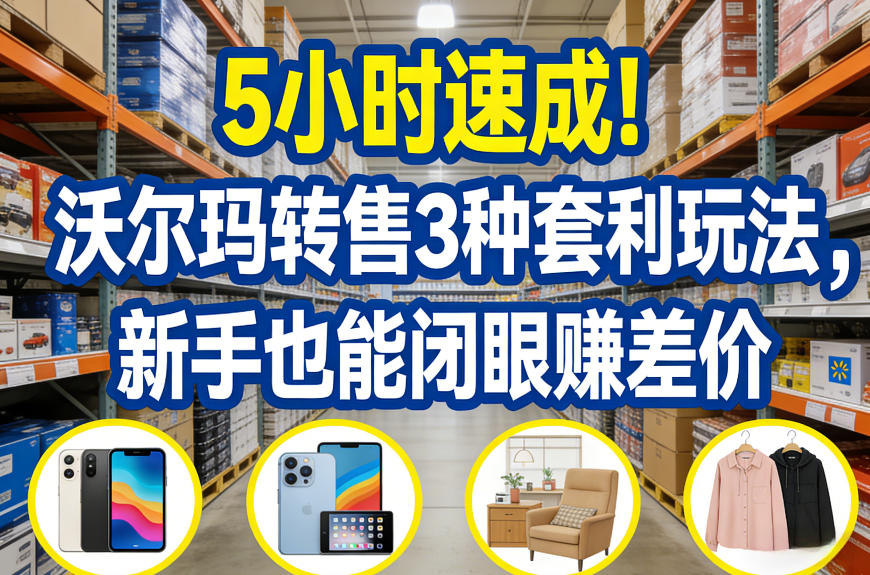 图片[1]-5小时速成！沃尔玛转售3种套利玩法，新手也能闭眼賺差价——生财有道创业项目网-生财有道