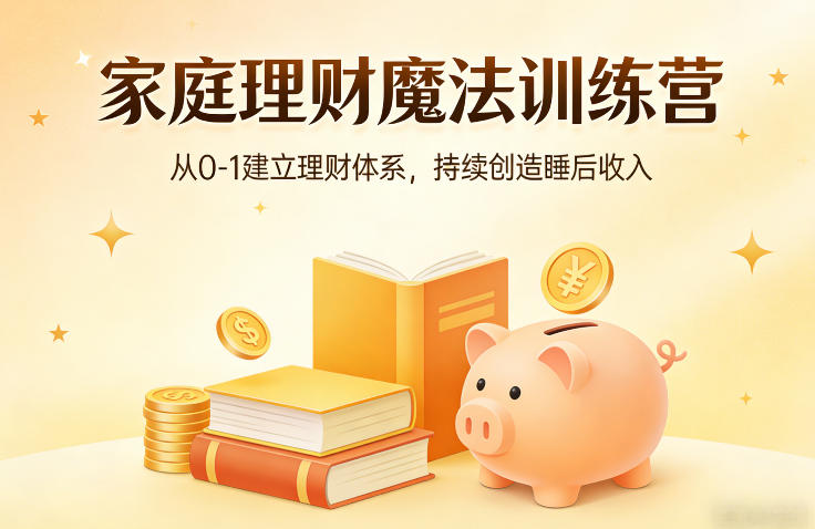 图片[1]-家庭理财魔法训练营，从0-1建立理财体系，持续创造睡后收入——生财有道创业项目网-生财有道