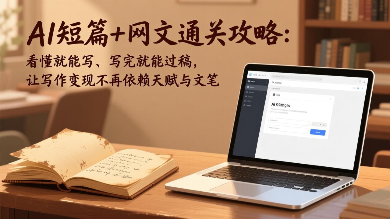 图片[1]-（17515期）AI短篇+网文通关攻略：看懂就能写、写完就能过稿，让写作变现不再依赖天赋与文笔_生财有道创业项目网-生财有道