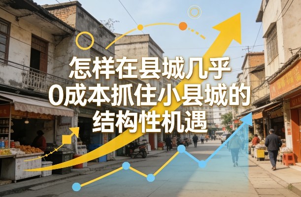 付费文章：怎样在县城几乎0成本抓住小县城的结构性机遇——生财有道创业项目网