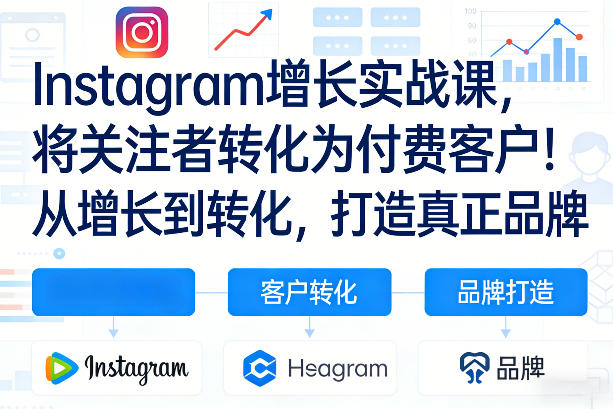 Instagram增长实战课，将关注者转化为付费客户！从增长到转化，打造真正品牌（双语字幕）——生财有道创业项目网