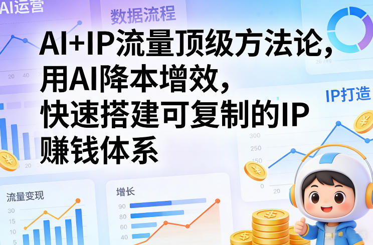 图片[1]-AI+IP流量顶级方法论，用AI降本增效，快速搭建可复制的IP賺钱体系——生财有道创业项目网-生财有道