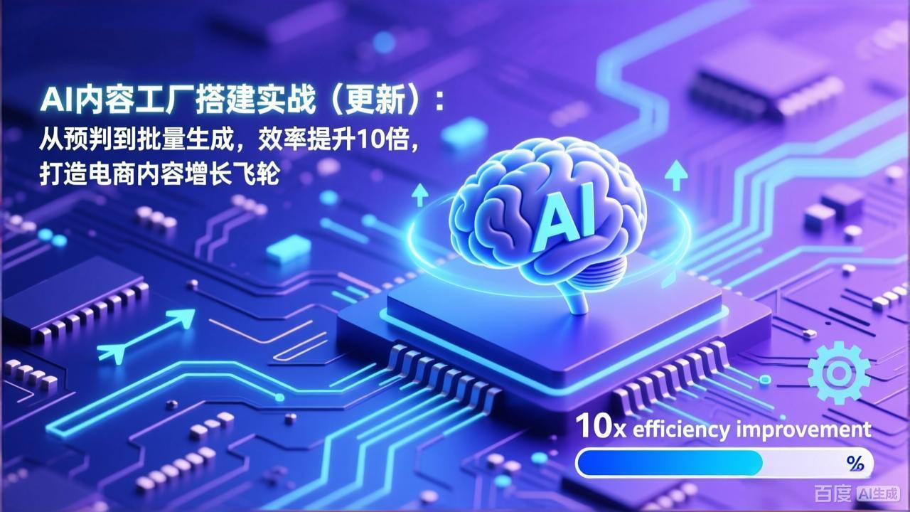 图片[1]-（17524期）AI内容工厂搭建实战（更新）：从预判到批量生成，效率提升10倍，打造电商内容增长飞轮_生财有道创业项目网-生财有道