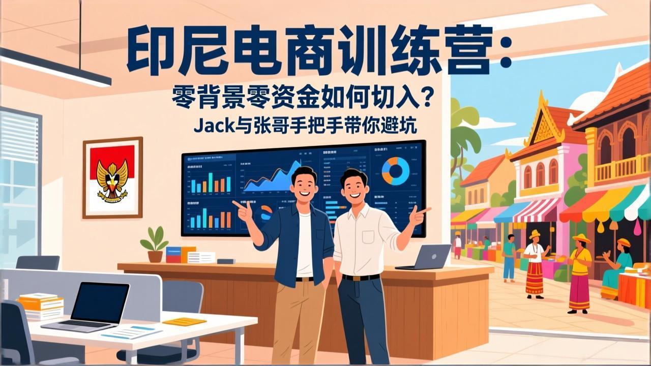 图片[1]-（17533期）印尼电商训练营：零背景零资金如何切入？Jack与张哥手把手带你避坑_生财有道创业项目网-生财有道