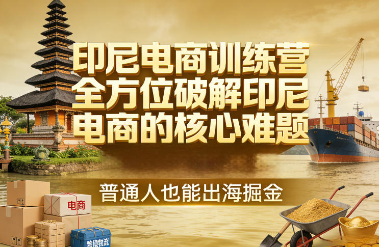 图片[1]-印尼电商训练营，全方位破解印尼电商的核心难题，普通人也能出海掘金——生财有道创业项目网-生财有道