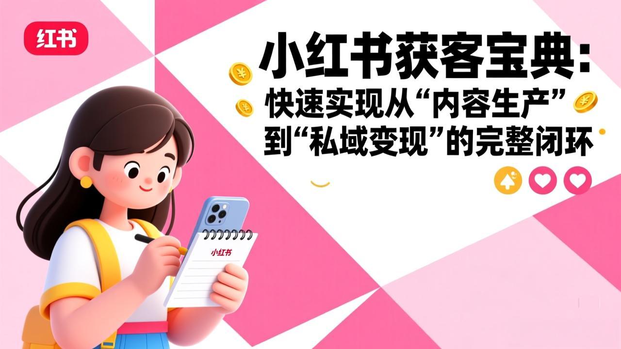 图片[1]-（17542期）小红书获客宝典：快速实现从“内容生产”到“私域变现”的完整闭环_生财有道创业项目网-生财有道