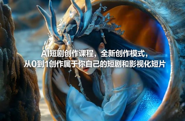 AI短剧创作课程，全新创作模式，从0到1创作属于你自己的短剧和影视化短片——生财有道创业项目网