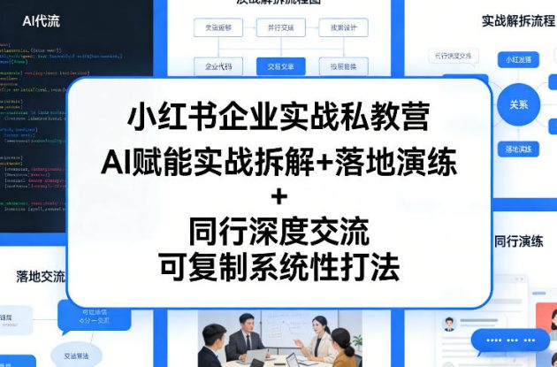 小红书企业实战私教营，AI赋能实战拆解+落地演练+同行深度交流，可复制系统性打法——生财有道创业项目网