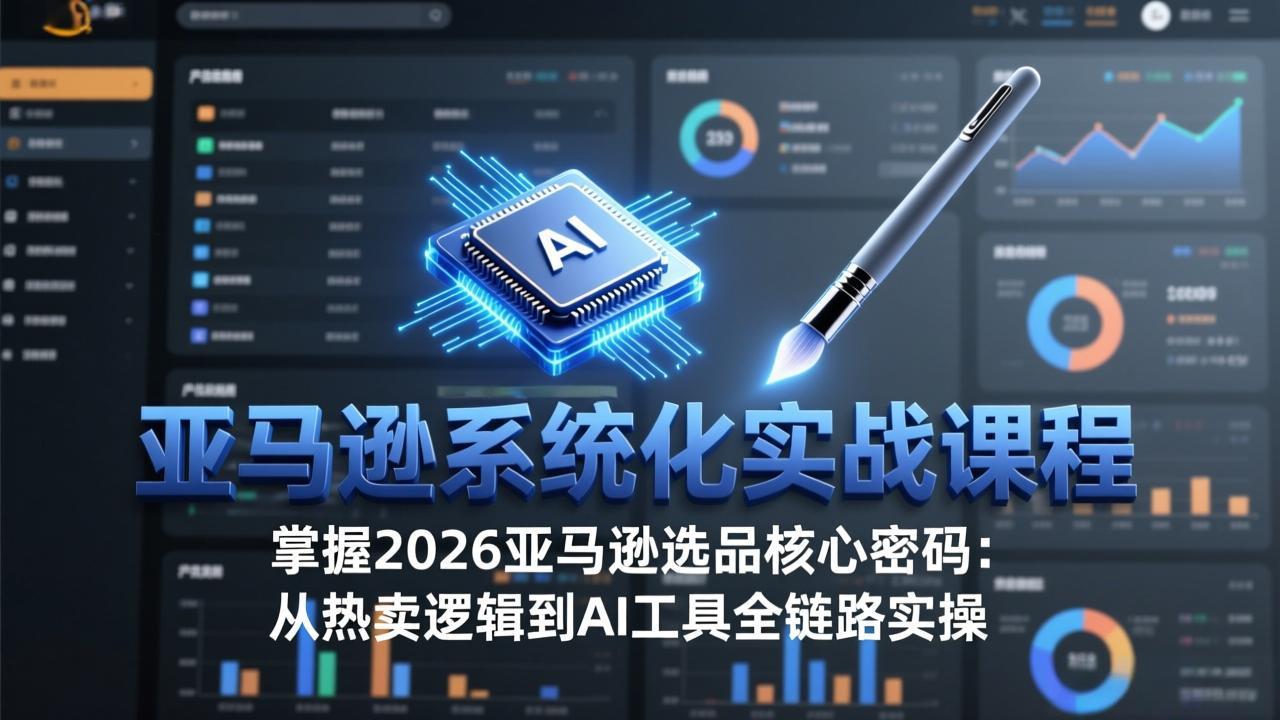图片[1]-（17591期）亚马逊系统化实战课-更新3月：2026最新选品方法论，从热卖原因分析到AI作图，提升选品成功率_生财有道创业项目网-生财有道