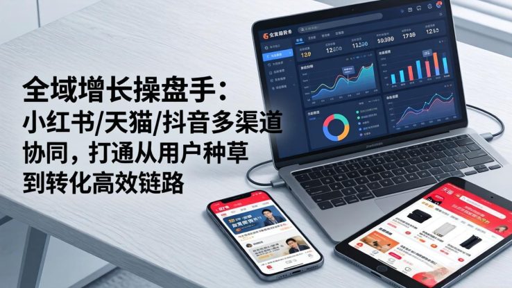 （17605期）全域增长操盘手：小红书/天猫/抖音多渠道协同，打通从用户种草到转化高效链路_生财有道创业项目网