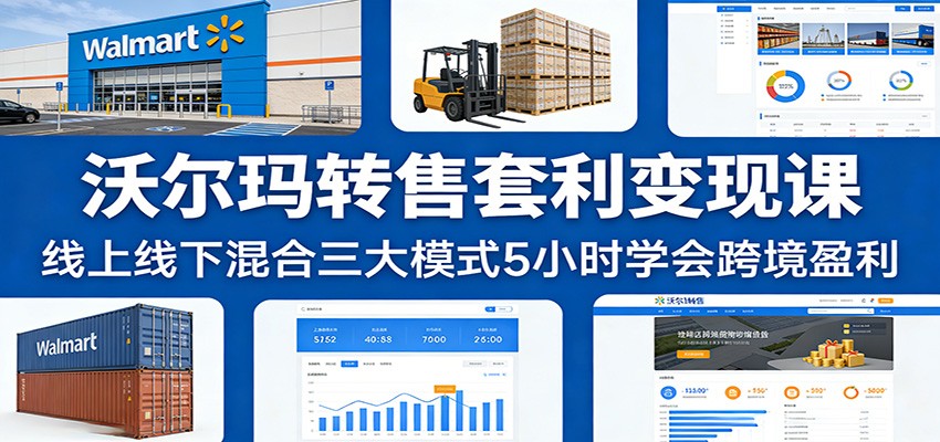 图片[1]-沃尔玛转售套利变现课：线上线下混合三大模式5小时学会跨境盈利_生财有道创业网-生财有道
