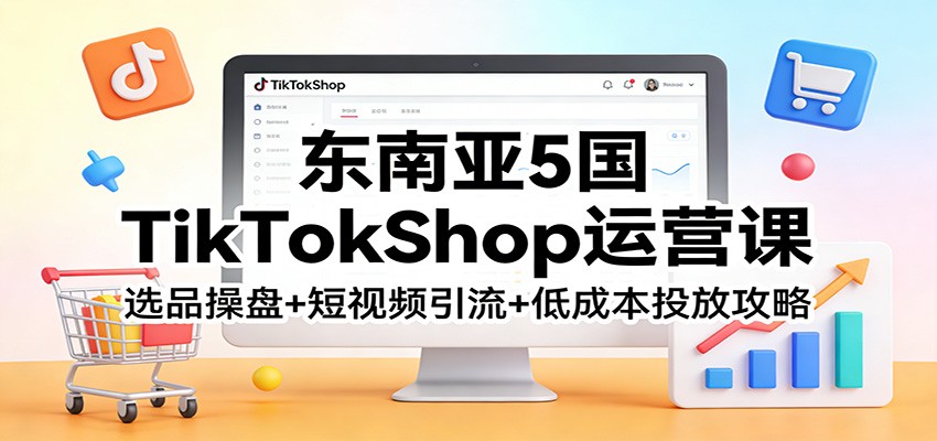 图片[1]-东南亚TikTokShop运营课：选品操盘+短视频引流+低成本投放攻略_生财有道创业网-生财有道
