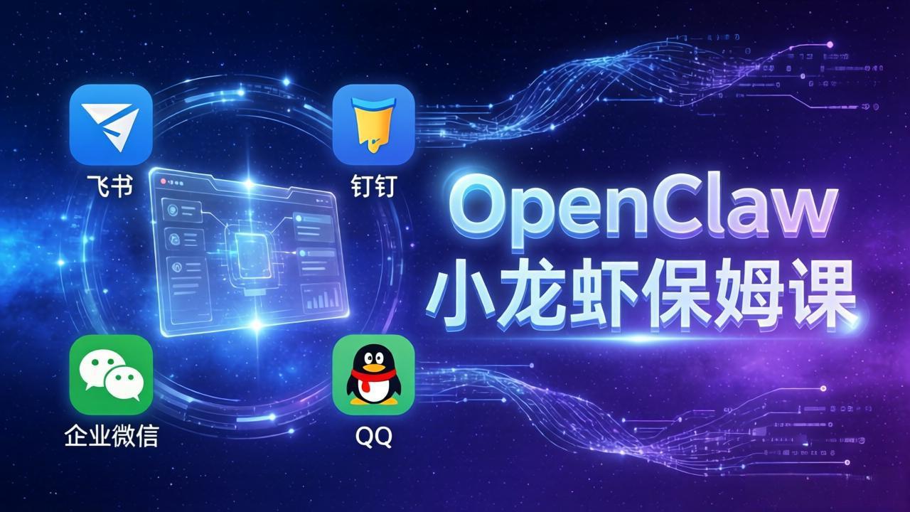 图片[1]-（17614期）OpenClaw小龙虾保姆课： Windows/macOS/Linux/Docker全系统安装，飞书+钉钉+企业微信+QQ 全接入_生财有道创业项目网-生财有道