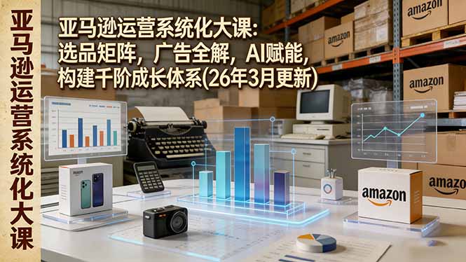 （17622期）亚马逊运营系统化大课：选品矩阵，广告全解，AI赋能，构建千阶成长体系(26年3月更新)_生财有道创业项目网