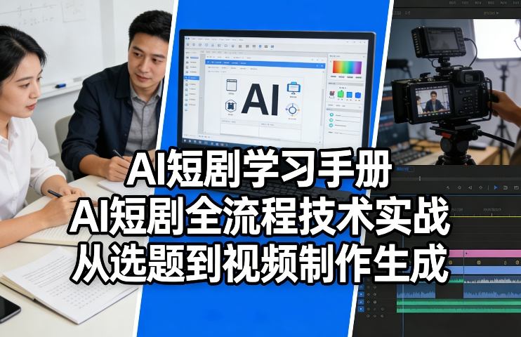 图片[1]-AI短剧学习手册，AI短剧全流程技术实战，从选题到视频制作生成——生财有道创业项目网-生财有道