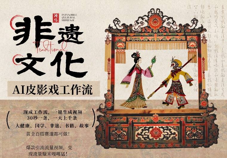 图片[1]-AI一键生成民俗文化非遗皮影戏视频，一刀不剪无需剪辑，30S一条，一天上百条，流量财富嘎嘎猛——生财有道创业项目网-生财有道