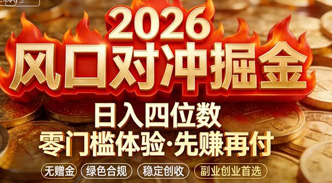 （17631期）2026美金对冲套利，无赠金对冲策略保驾护航，低门槛易上手实操。单人单日收益2000+_生财有道创业项目网