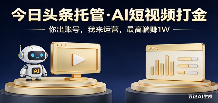 图片[1]-头条号AI托管，我提供作品，你提供账号，每天5分钟发布，小白躺赚3000+_生财有道创业网-生财有道