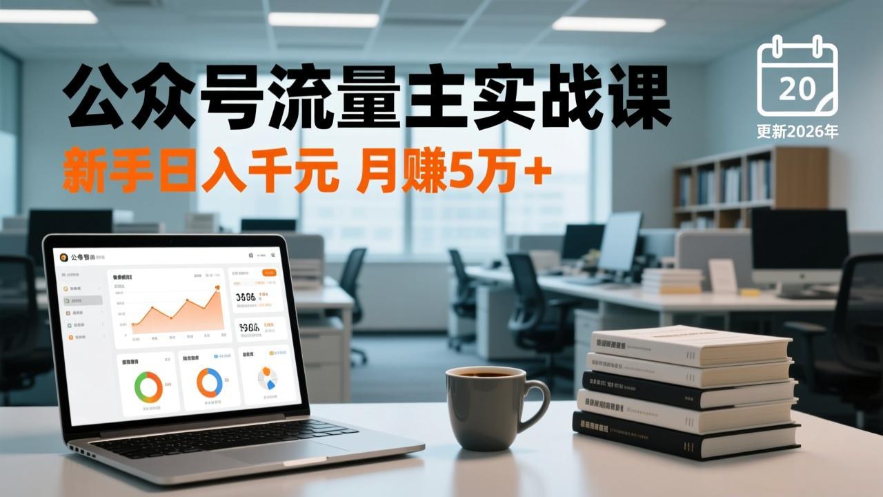 图片[1]-（17645期）公众号流量主实战课-更新26年3月，爆文写作、流量池运营、多平台分发，新手日入千元月赚5w+_生财有道创业项目网-生财有道