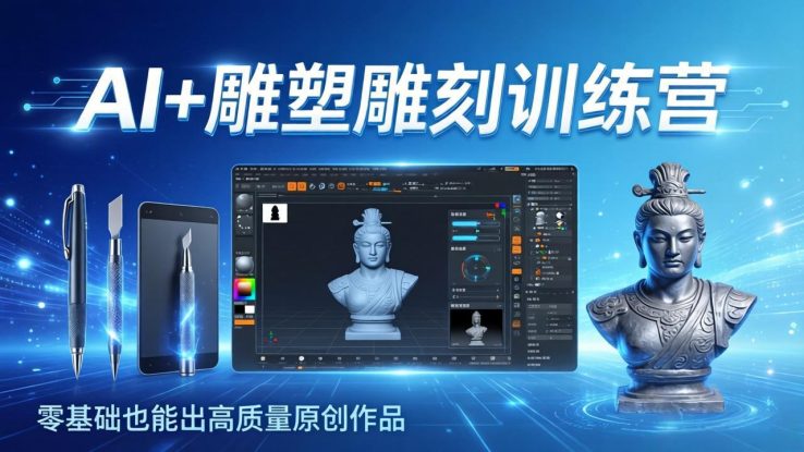 （17651期）AI+雕塑雕刻训练营：从AI创作、大模型训练到3D雕刻 + 渲染，零基础也能出高质量原创作品_生财有道创业项目网
