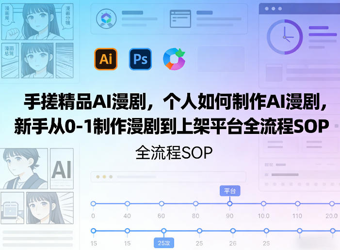 图片[1]-手搓精品AI漫剧，个人如何制作AI漫剧，新手从0-1制作漫剧到上架平台全流程SOP——生财有道创业项目网-生财有道