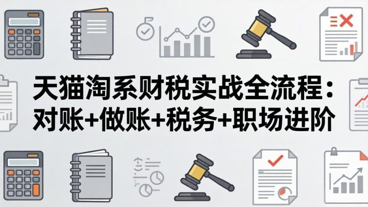 （17676期）天猫淘系财税实战全流程：对账+做账+税务+职场进阶，手把手吃透平台财税每一环_生财有道创业项目网