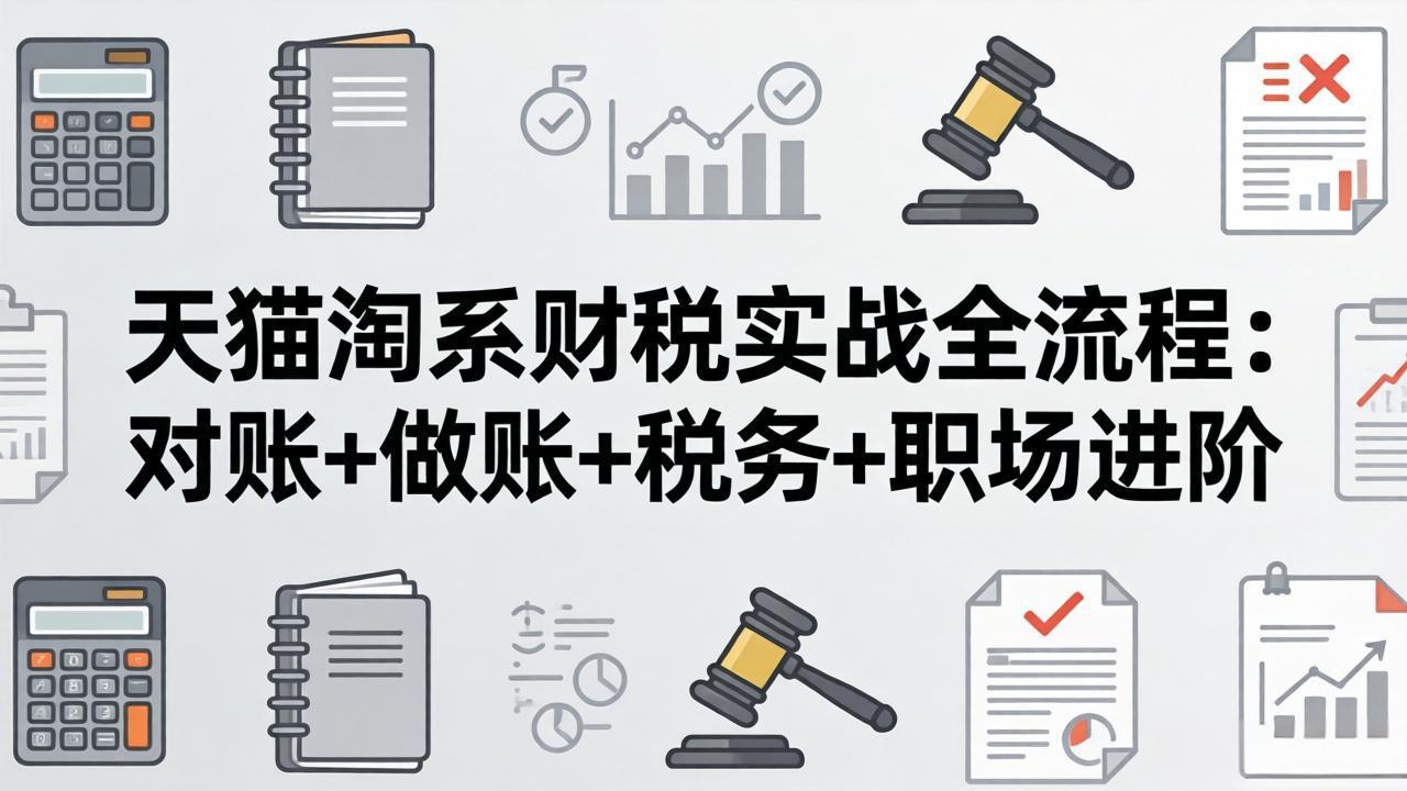 图片[1]-（17676期）天猫淘系财税实战全流程：对账+做账+税务+职场进阶，手把手吃透平台财税每一环_生财有道创业项目网-生财有道