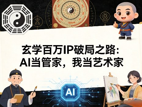 玄学百万IP破局之路：AI当管家，我当艺术家——生财有道创业项目网