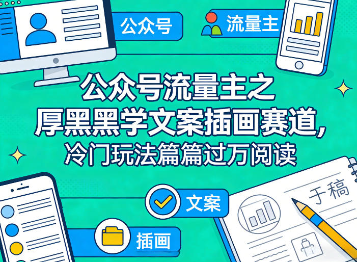 图片[1]-公众号流量主之厚黑学文案插画赛道，冷门玩法篇篇过万阅读——生财有道创业项目网-生财有道