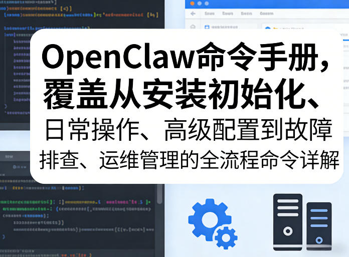 图片[1]-OpenClaw命令手册，覆盖从安装初始化、日常操作、高级配置到故障排查、运维管理的全流程命令详解——生财有道创业项目网-生财有道