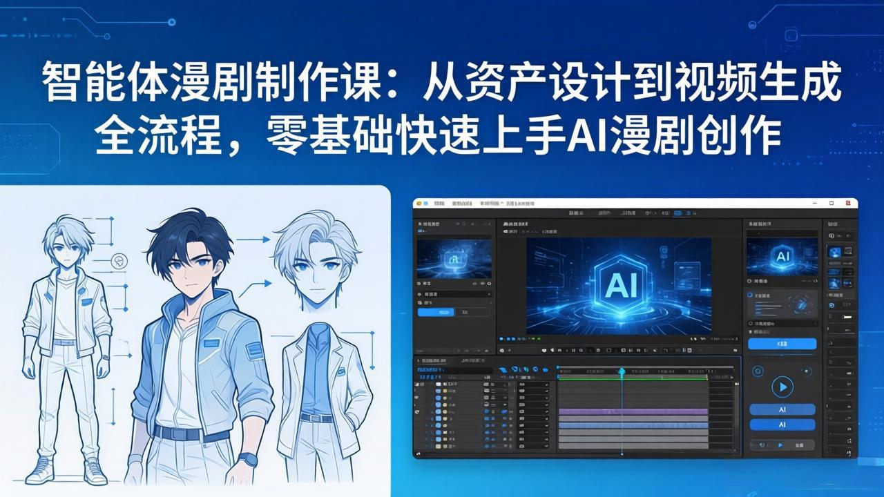 图片[1]-（17709期）智能体漫剧制作课：从资产设计到视频生成全流程，零基础快速上手AI漫剧创作_生财有道创业项目网-生财有道