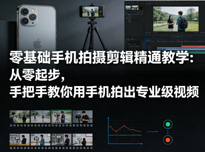 图片[1]-零基础手机拍摄剪辑精通教学：从零起步，手把手教你用手机拍出专业级视频——生财有道创业项目网-生财有道