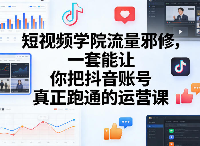 图片[1]-短视频学院流量邪修，一套能让你把抖音账号真正跑通的运营课——生财有道创业项目网-生财有道