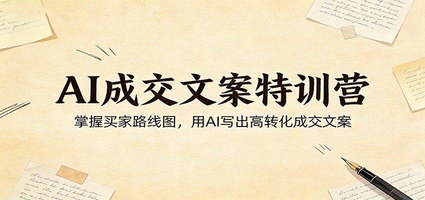 图片[1]-AI成交文案特训营：掌握买家路线图，用AI写出高转化成交文案_生财有道创业网-生财有道