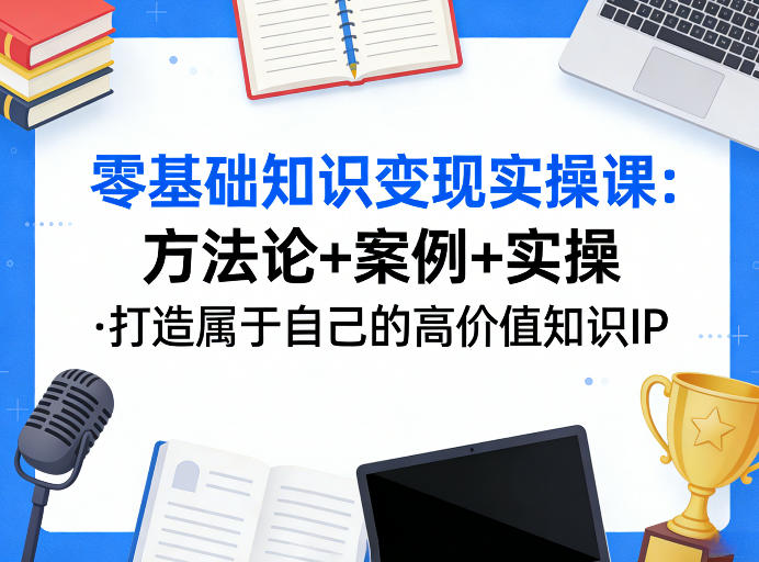 图片[1]-零基础知识变现实操课，方法论+案例+实操，打造属于自己的高价值知识IP——生财有道创业项目网-生财有道