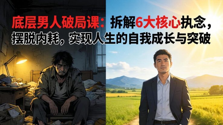 （17747期）付费文章：底层男人破局课：拆解 6 大核心执念，摆脱内耗，实现人生的自我成长与突破_生财有道创业项目网