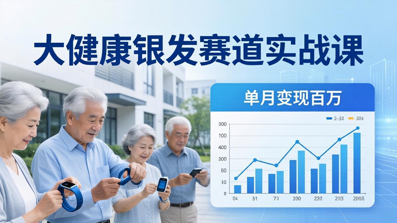 图片[1]-（17754期）大健康银发赛道实战课：拆解视频号线索型 IP 单月变现百万逻辑，教你精准获客高效变现_生财有道创业项目网-生财有道