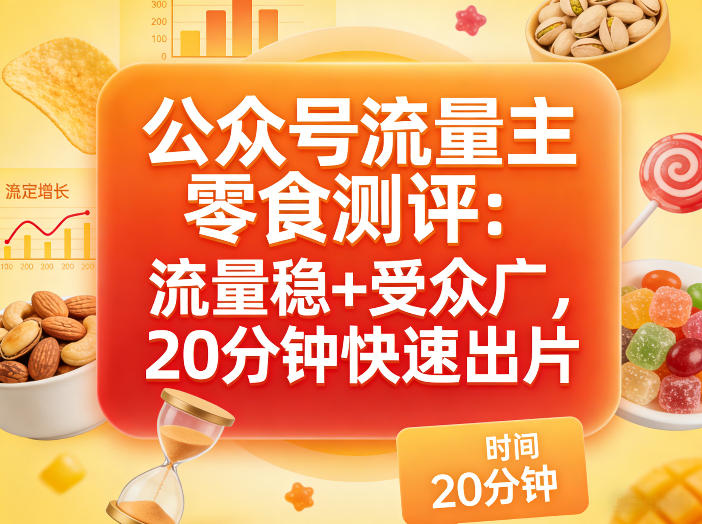图片[1]-公众号流量主之零食测评赛道，流量稳+受众广，20分钟一条作品——生财有道创业项目网-生财有道