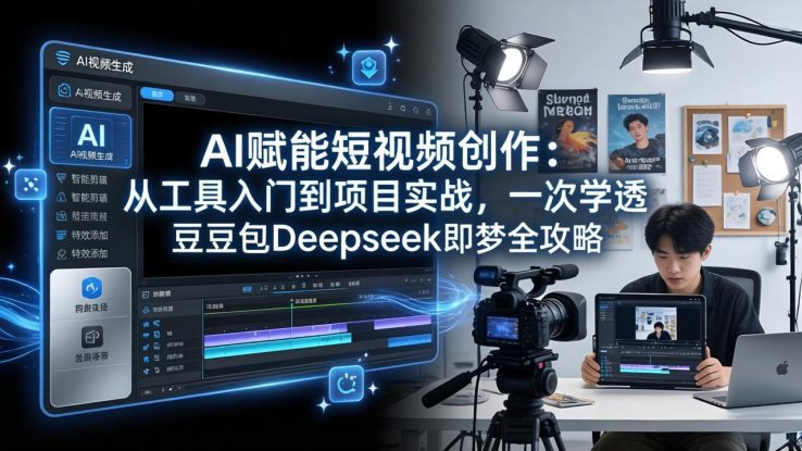 （17762期）AI赋能短视频创作：从工具入门到项目实战，一次学透豆包Deepseek即梦全攻略_生财有道创业项目网